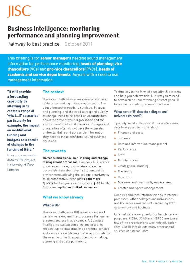 Improving Business Results Through Decision Making Business Intelligence Tools